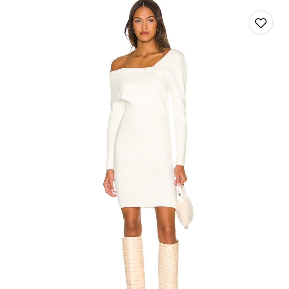 Sylvie Sweater Mini Dress in Ivory